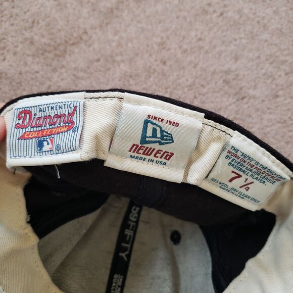 VTG Baltimore Orioles 100% Wool New Era USA Made Diamond Collection Fitted 7 1/4 - Picture 6 of 6